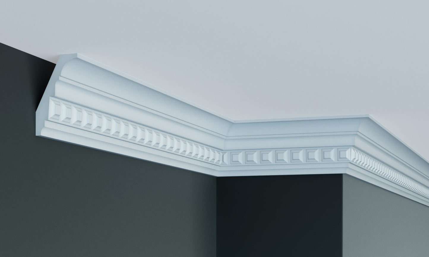 Карниз поліуретановий з орнаментом Gaudi Decor C 1004