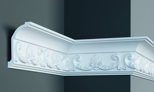 Карниз поліуретановий з орнаментом Gaudi Decor C 1049