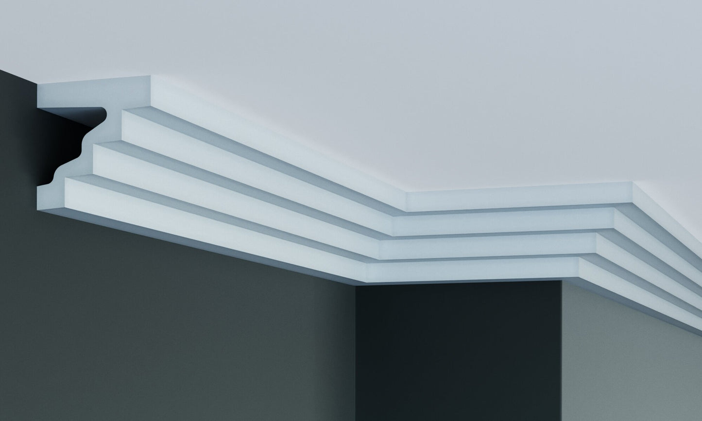 Карниз поліуретановий гладкий Gaudi Decor P 887 Flexi