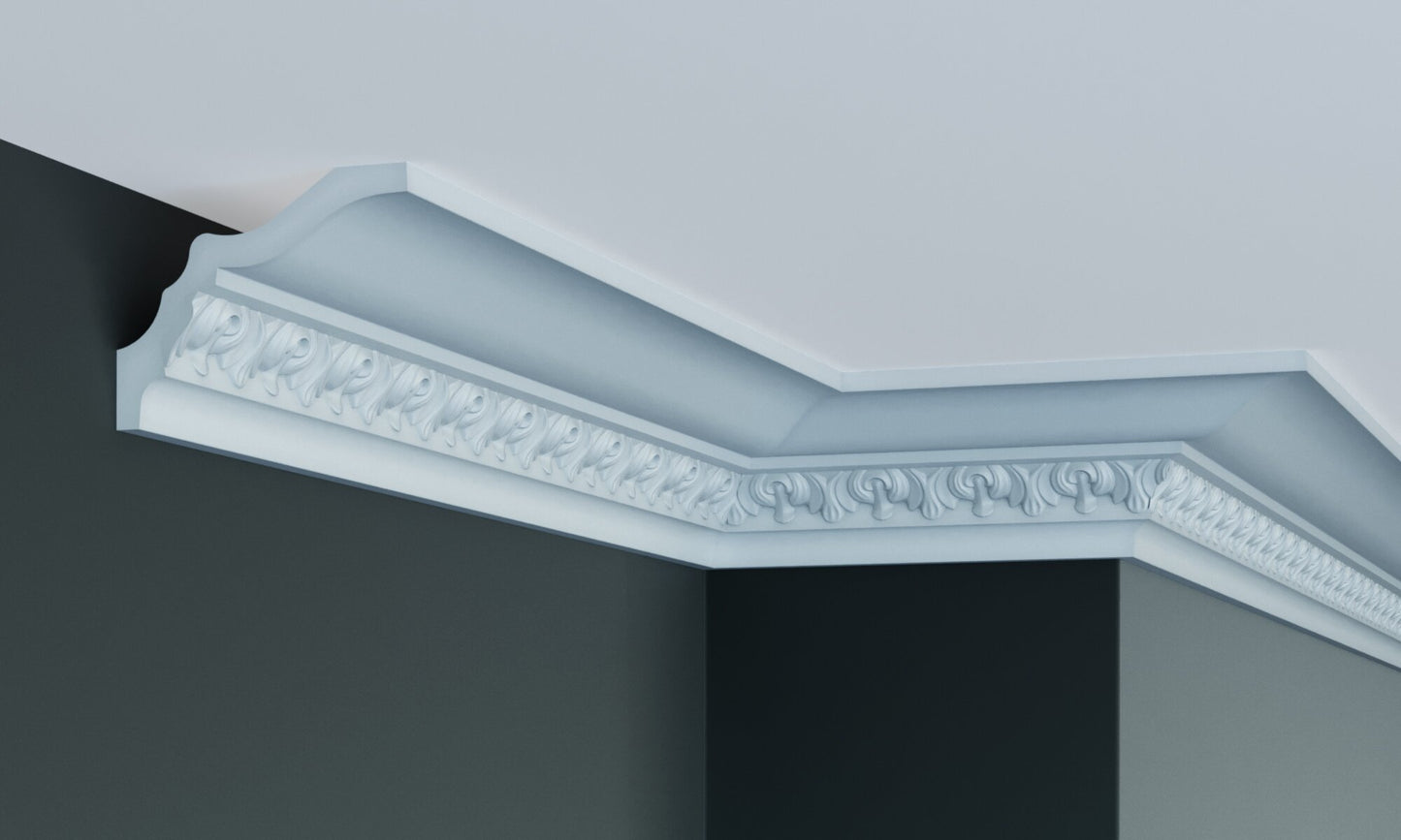 Карниз поліуретановий з орнаментом Gaudi Decor C 144 Flexi