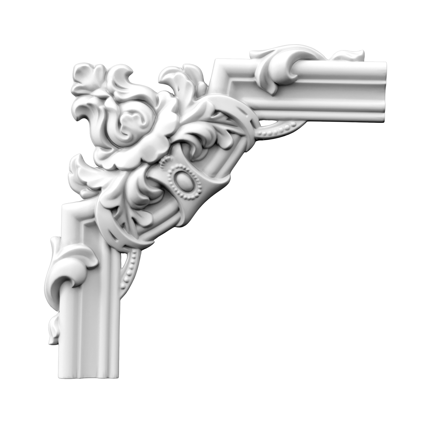 Кутовий елемент молдинга поліуретановий Gaudi Decor CF 3007A