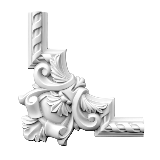 Кутовий елемент молдинга поліуретановий Gaudi Decor CF 607B