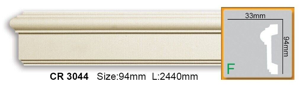 Молдинг поліуретановий гладкий Gaudi Decor CR 3044 Flexi