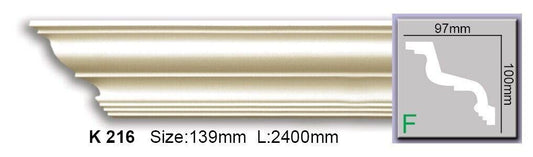 Карниз гладкий поліуретановий Harmony K 216 Flexi
