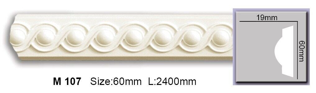 Молдинг з орнаментом поліуретановий Harmony M 107 Flexi
