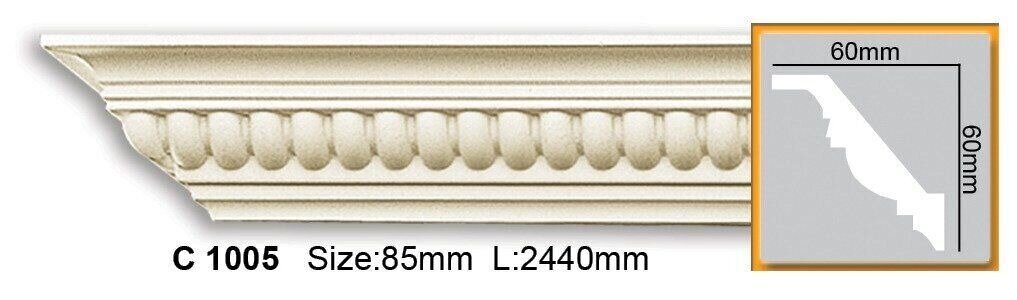 Карниз поліуретановий з орнаментом Gaudi Decor C 1005 Flexi