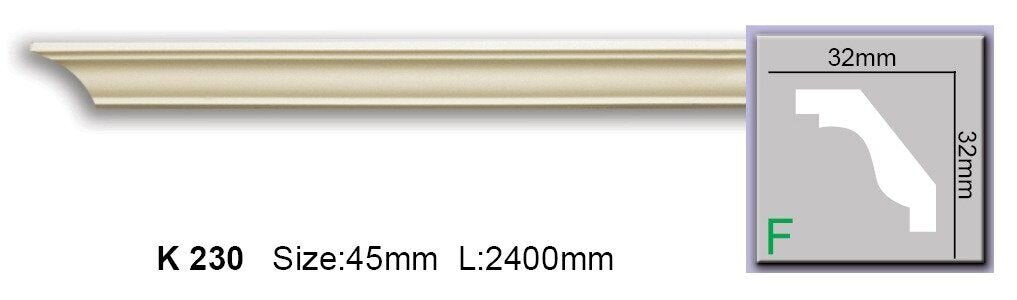 Карниз гладкий поліуретановий Harmony K 230