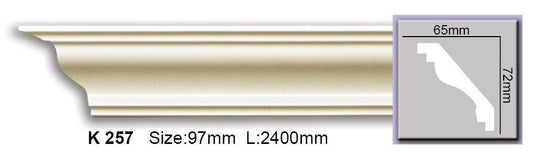 Карниз гладкий поліуретановий Harmony K 257 Flexi