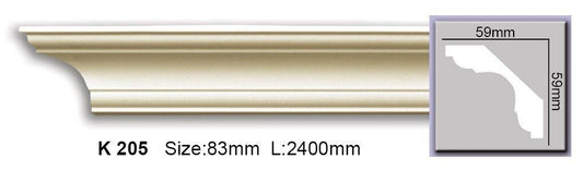 Карниз гладкий поліуретановий Harmony K 205 Flexi