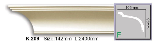 Карниз гладкий поліуретановий Harmony K 209 Flexi