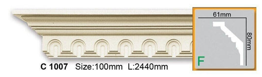 Карниз поліуретановий з орнаментом Gaudi Decor C 1007 Flexi