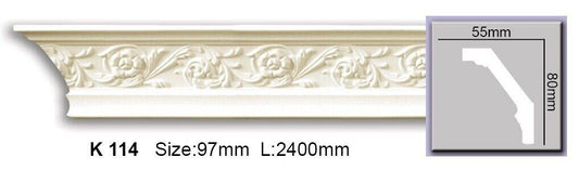 Карниз з орнаментом поліуретановий Harmony K 114 Flexi