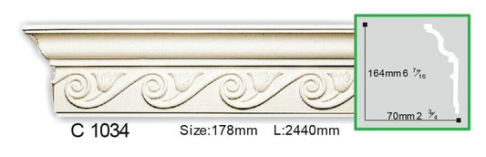 Карниз поліуретановий з орнаментом Gaudi Decor C 1034