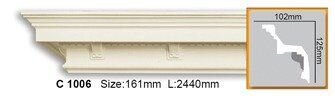 Карниз поліуретановий з орнаментом Gaudi Decor C 1006