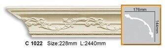 Карниз поліуретановий з орнаментом Gaudi Decor C 1022
