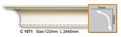 Карниз поліуретановий з орнаментом Gaudi Decor C 1071