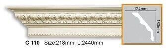 Карниз поліуретановий з орнаментом Gaudi Decor C 110