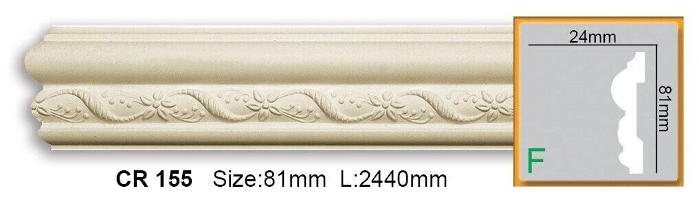Молдинг поліуретановий з орнаментом Gaudi Decor CR 155 Flexi