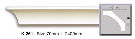 Карниз гладкий поліуретановий Harmony K 261 Flexi