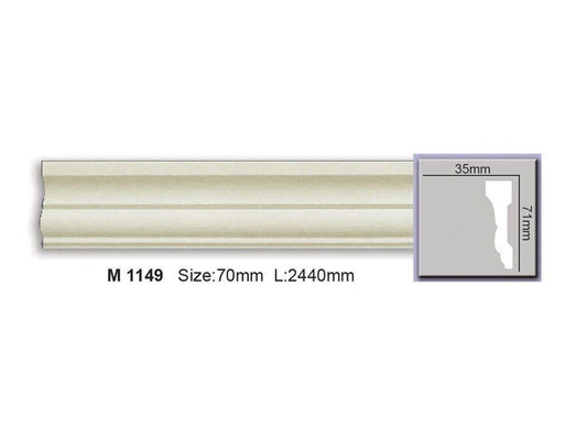 Молдинг гладкий поліуретановий Harmony M 1149 Flexi