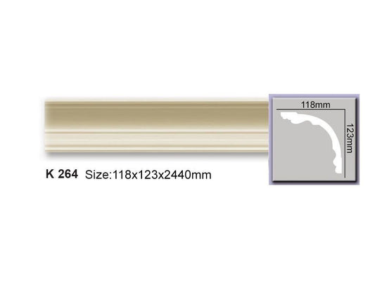 Карниз гладкий поліуретановий Harmony K 264 Flexi