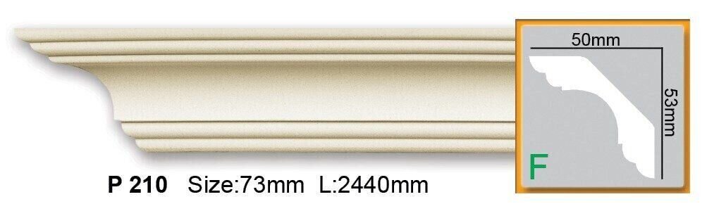 Карниз поліуретановий гладкий Gaudi Decor P 210 Flexi