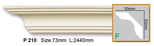 Карниз поліуретановий гладкий Gaudi Decor P 210 Flexi