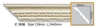 Карниз поліуретановий з орнаментом Gaudi Decor C 1036