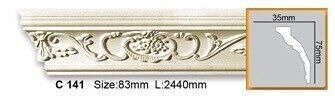 Карниз поліуретановий з орнаментом Gaudi Decor C 141 Flexi
