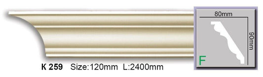 Карниз гладкий поліуретановий Harmony K 259
