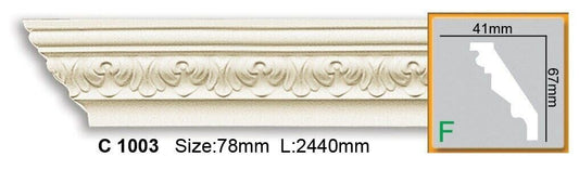 Карниз поліуретановий з орнаментом Gaudi Decor C 1003 Flexi