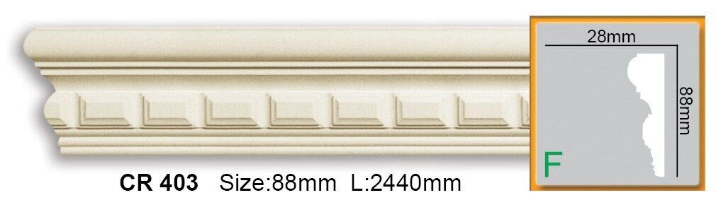 Молдинг поліуретановий з орнаментом Gaudi Decor CR 403