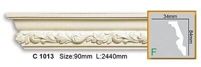 Карниз поліуретановий з орнаментом Gaudi Decor C 1013 Flexi