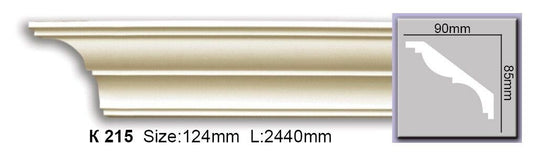 Карниз гладкий поліуретановий Harmony K 215 Flexi