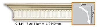 Карниз поліуретановий з орнаментом Gaudi Decor C 121 Flexi