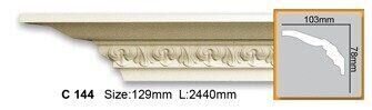 Карниз поліуретановий з орнаментом Gaudi Decor C 144