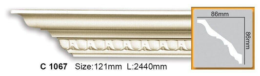 Карниз поліуретановий з орнаментом Gaudi Decor C 1067 Flexi