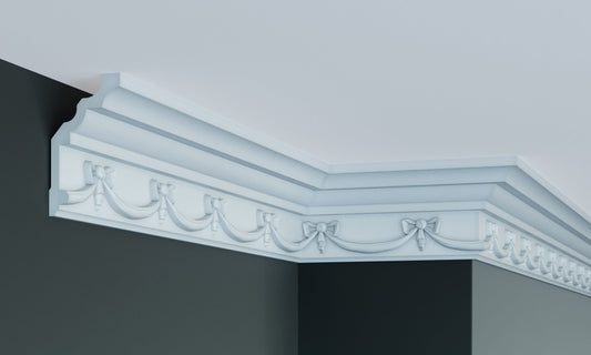 Карниз поліуретановий з орнаментом Gaudi Decor C 1035