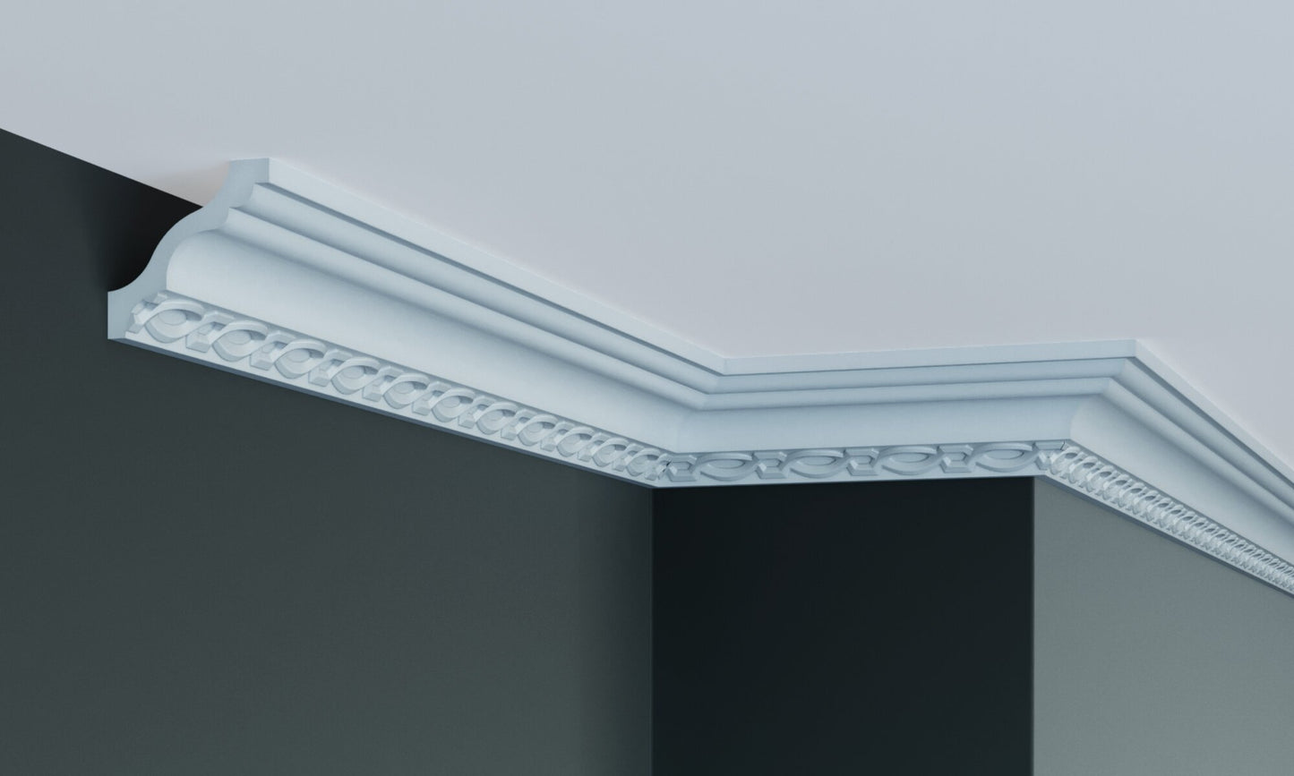 Карниз поліуретановий з орнаментом Gaudi Decor C 1085 Flexi