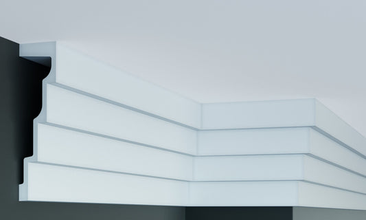 Карниз поліуретановий гладкий Gaudi Decor P 886 Flexi