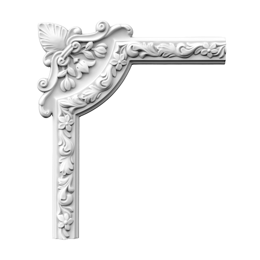 Кутовий елемент молдинга поліуретановий Gaudi Decor CF 605A